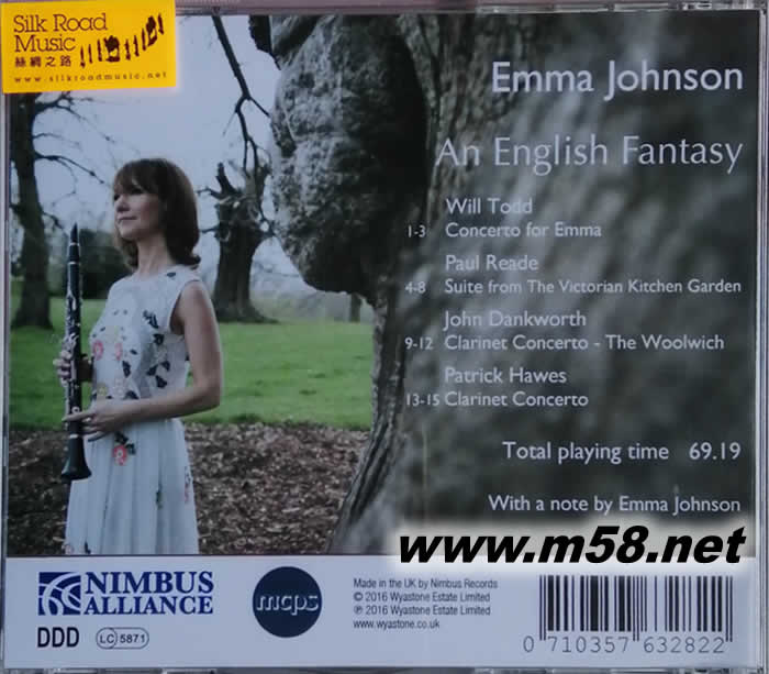 英國幻想曲:給單簧管和樂團作品選 English Fantasy: Music for Clarinet and Orchestra (單簧管)專輯背面圖片