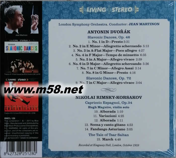 Dvorak Slavonic Dances 德沃夏克 (斯拉夫舞曲)專輯背面圖片