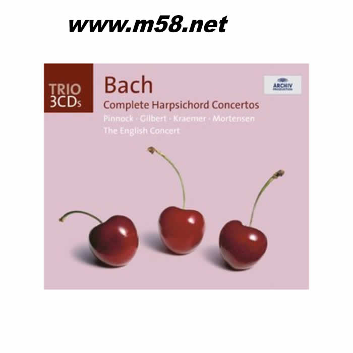 巴赫:羽管鍵琴協(xié)奏曲 Trevor Pinnock指揮 - Bach:Harpsichord Concertos 3CD套裝專輯正面圖片