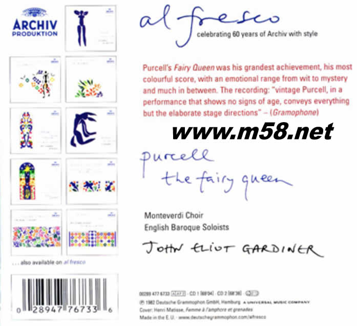 約翰 艾略特 加迪納 - 珀塞爾:仙后John Eliot Gardiner - Purcell: The Fairy Queen專輯背面圖片