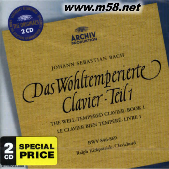 拉爾夫·克利帕蒂克 - 巴赫:平均律鋼琴曲集-1 Ralph Kirkpatrick - Bach:The Well-Tempered Clavier Vol. 1 大禾花版專輯正面圖片