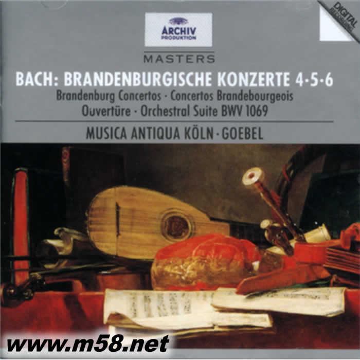 雷恩哈德 戈貝爾 - 巴赫:No. 4-6勃蘭登堡協奏曲Musica Antiqua Koln & Reinhard Goebel - Bach: Brandenburg Concertos No. 4-6專輯正面圖片