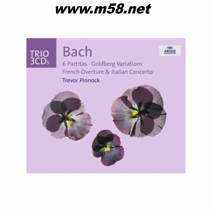 特雷沃 平諾克 - 巴赫:帕蒂塔集 & 哥德堡變奏曲 Trevor Pinnock - Bach:Partitas & Goldberg Variations (3CD套裝)專輯正面圖片
