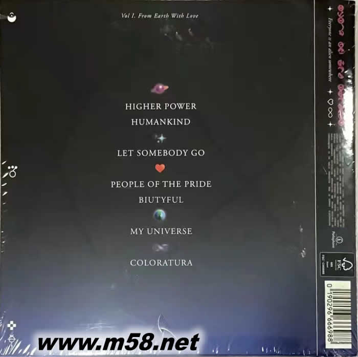 Music Of The Spheres 星際漫游專輯背面圖片