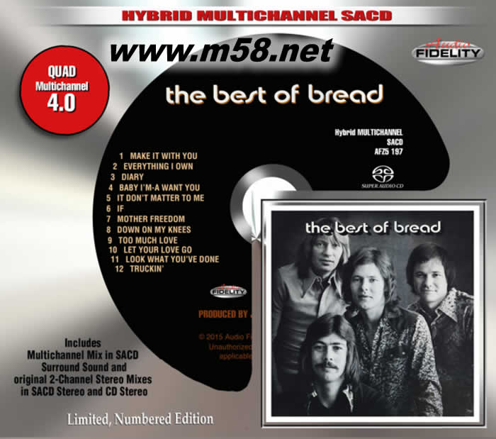 最好的BREAD面包合唱團 The Best of Bread SACD專輯正面圖片