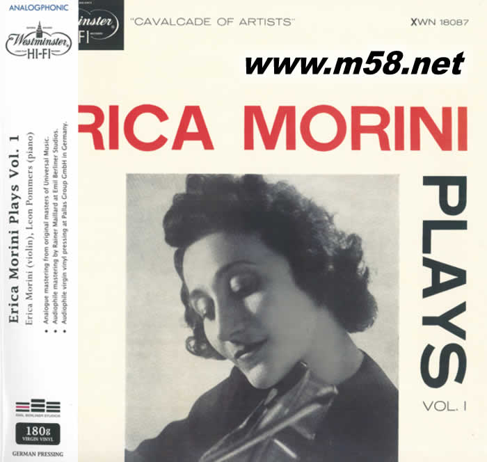 ERICA MORINI PLAYS VOL 1 奧地利女小提琴家 黑膠專輯正面圖片