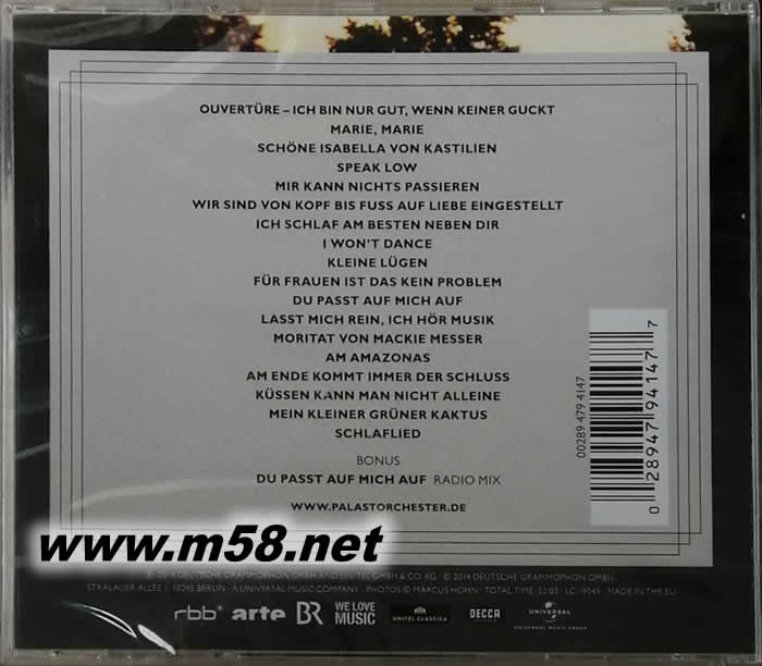 Eine Nacht in Berlin (CD+DVD)專輯背面圖片