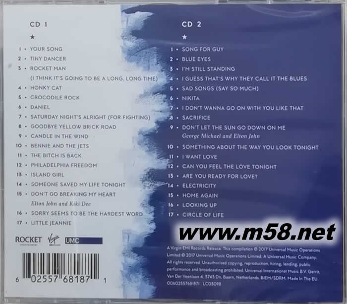 Diamonds 鉆石金選 (雙CD傳奇版)專輯背面圖片