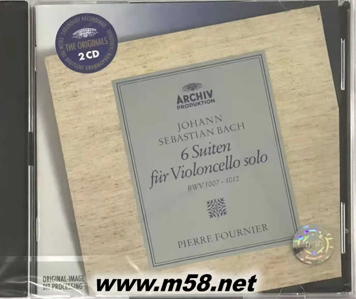 Bach 6 Suites FUR VIOLINCELLO SOLO 巴赫 大提琴組曲 2CD大禾花版專輯正面圖片