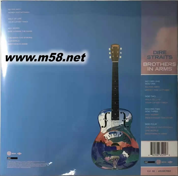 BROTTHERS IN ARMS 180g 33RPM LP黑膠專輯背面圖片