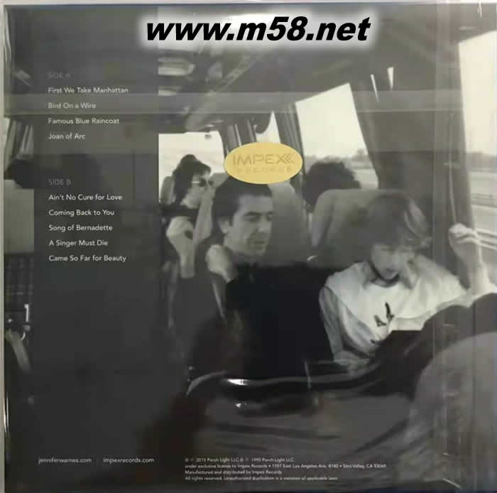 藍(lán)雨衣 Famous Blue Raincoat 黑膠專輯背面圖片