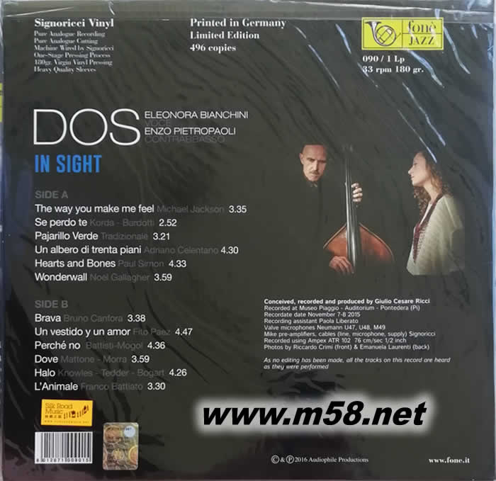 深刻了解 DOS In Sight 黑膠專輯背面圖片