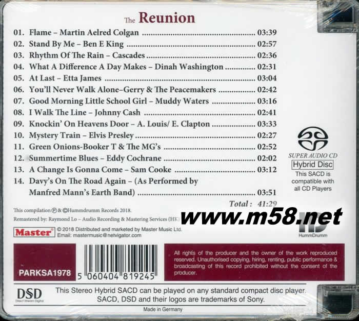 黃金年華 THE REUNION SACD專輯背面圖片