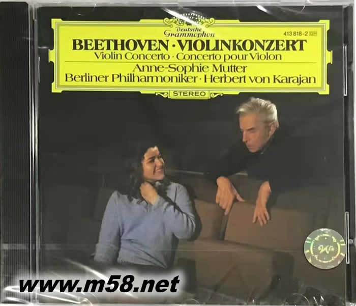 貝多芬:小提琴協(xié)奏曲 Mutter & Herbert von Karajan - Beethoven: Violin Concerto專輯正面圖片