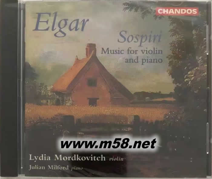 艾爾加:小提琴與鋼琴奏鳴曲,愛的致意 ELGAR SOSPIRI MUSIC FOR VIOLIN AND PIANO 小提琴與鋼琴專輯正面圖片