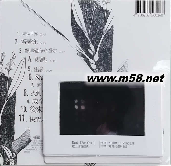 2020 劉若英陪你 獻上錄音專輯專輯背面圖片