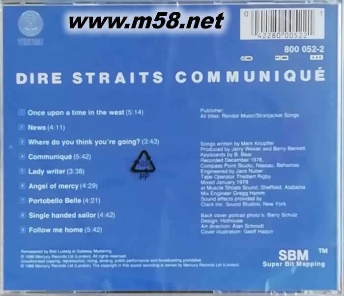 Communique 公報專輯背面圖片