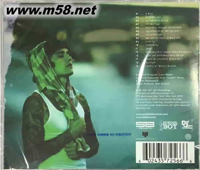 我的正義 Justice專輯背面圖片