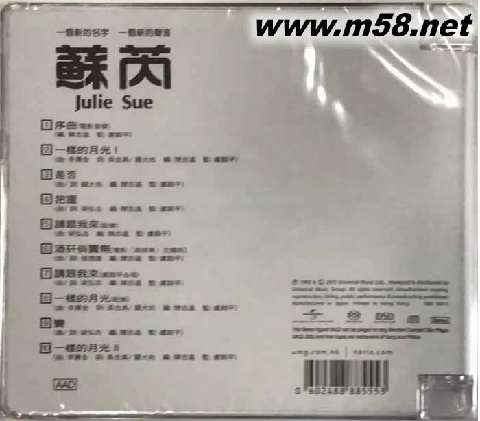 搭錯車電影原聲大碟 SACD 限量版專輯背面圖片