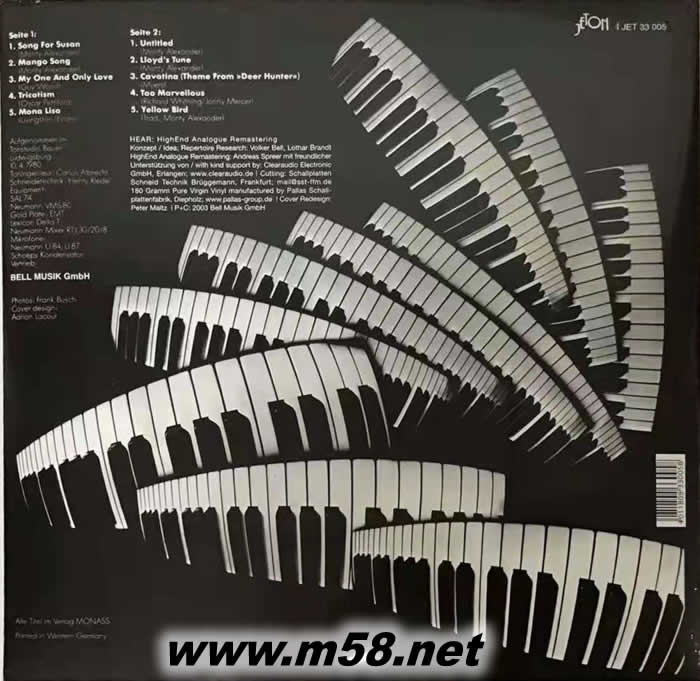 動態琴王 Monty Alexander - Solo 180g 33RPM LP 黑膠專輯背面圖片