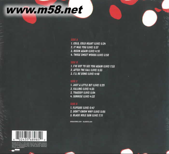 Til We Meet Again LIVE CD諾拉瓊絲 現場演出精選 雙黑膠專輯背面圖片