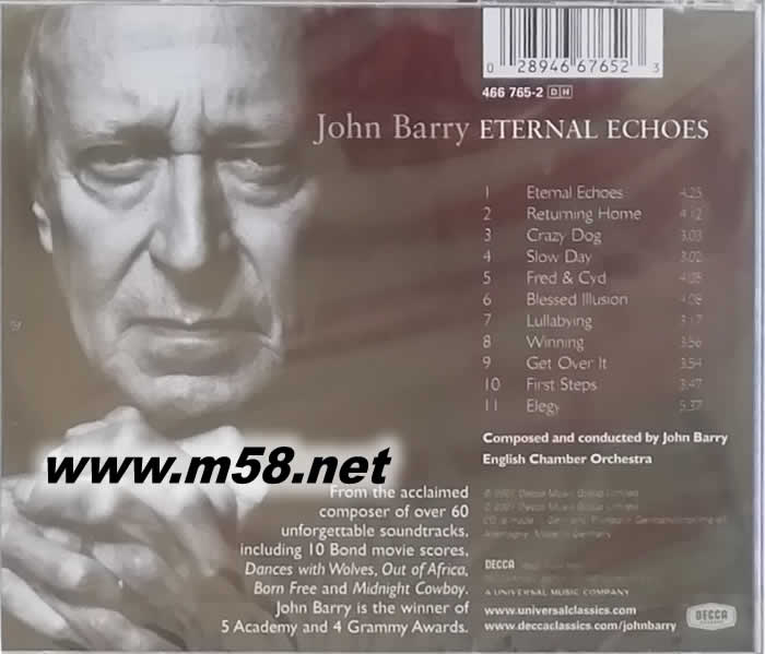 Eternal Echoes(永恒的回聲電影原聲)專輯背面圖片