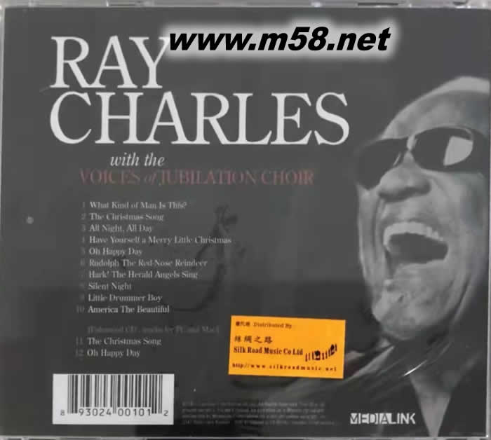 節奏布魯斯 Ray Charles with the voices of Jubilation Choir 歡樂頌歌專輯背面圖片