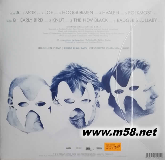 獾與眾生 爵士鋼琴三重奏 - Badgers & Other Beings (鋼琴、低音大提琴、鼓 ) 180g 33RPM LP 黑膠專輯背面圖片
