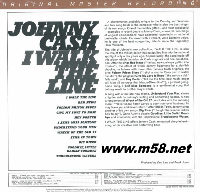 我在排隊 I Walk The Line 鄉謠 45轉 雙黑膠 限量版專輯背面圖片