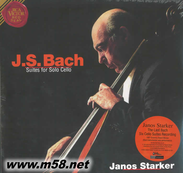 巴赫 大提琴組曲BACH SUITES FOR SOLO CELLO 1997 Grammy Award Winner 3黑膠專輯正面圖片
