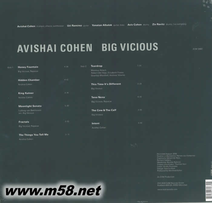 融合爵士 AVISHAI COHEN BIG VICIOUS 黑膠專輯背面圖片