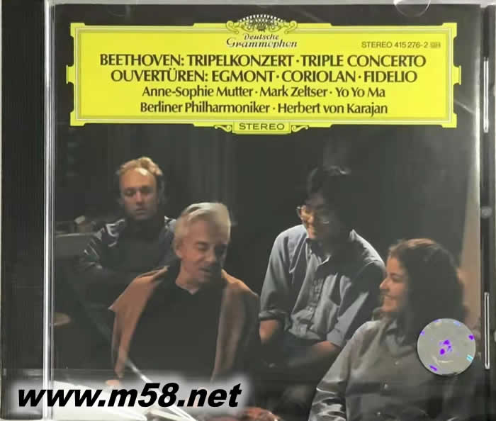 卡拉揚 指揮TRIPLE CONCERTO; OVERTURES 貝多芬:三重協奏曲、序曲集專輯正面圖片