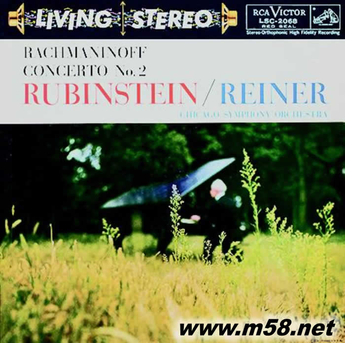 拉赫曼尼諾夫 Rachmaninoff Concerto No.2 Rubinstein and Reiner 鋼琴協奏曲 黑膠專輯正面圖片