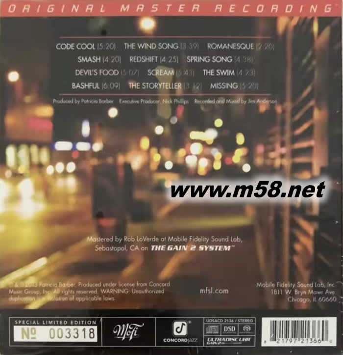 SMASH 芭芭拉 SACD 限量版專輯背面圖片