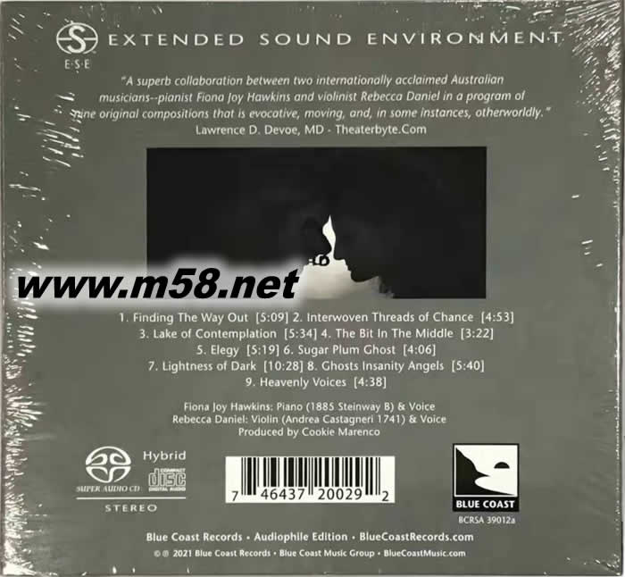 菲奧娜與雷貝嘉 天籟之音 HEAVENLY VOICES (HYBRID STEREO SACD)專輯背面圖片