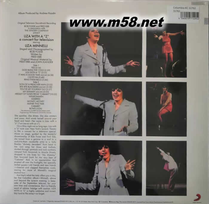 LIZA WITH A Z 黑膠專輯背面圖片