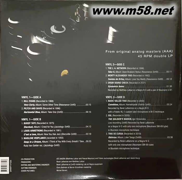 南瓜傳世典藏:瑞士Nagra - 70周年紀念 發燒典藏精品 NAGRA 70TH YEAR ANNIVERSARY COLLECTION ALBUM 45轉 黑膠專輯背面圖片