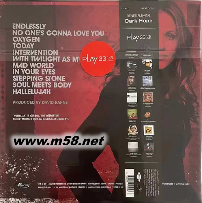 DARK HOPE 女高音 黑膠專輯背面圖片