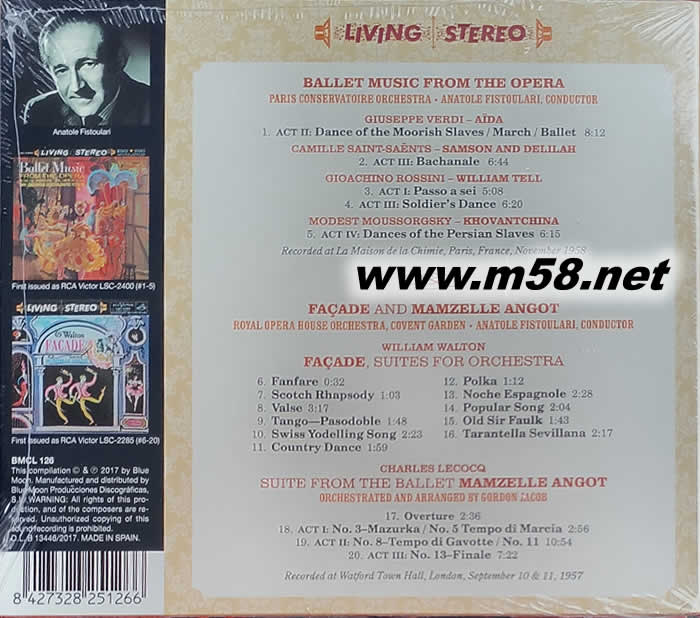 Ballet Music From The Opera (芭蕾歌劇音樂(lè))專(zhuān)輯背面圖片