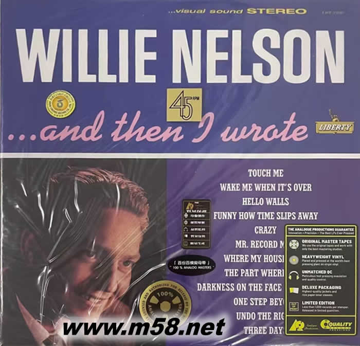 美國著名鄉村搖滾人物 Willie Nelson’s iconic 1962 debut album! Now a 45 RPM 黑膠專輯正面圖片