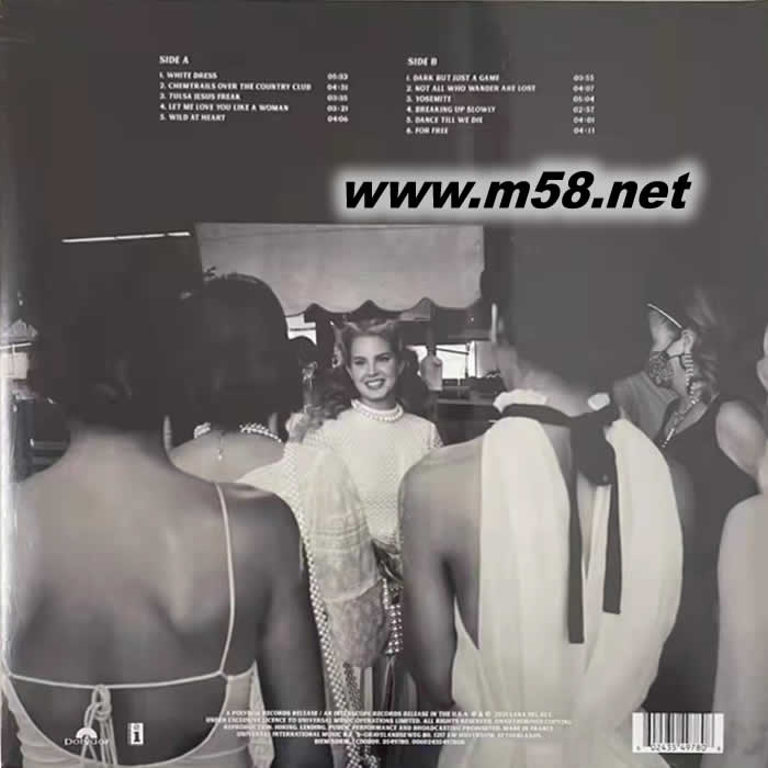 鄉村俱樂部 CHEMTRAILS OVER THE COUNTRY CLUB (一群美女封面)黑膠專輯背面圖片