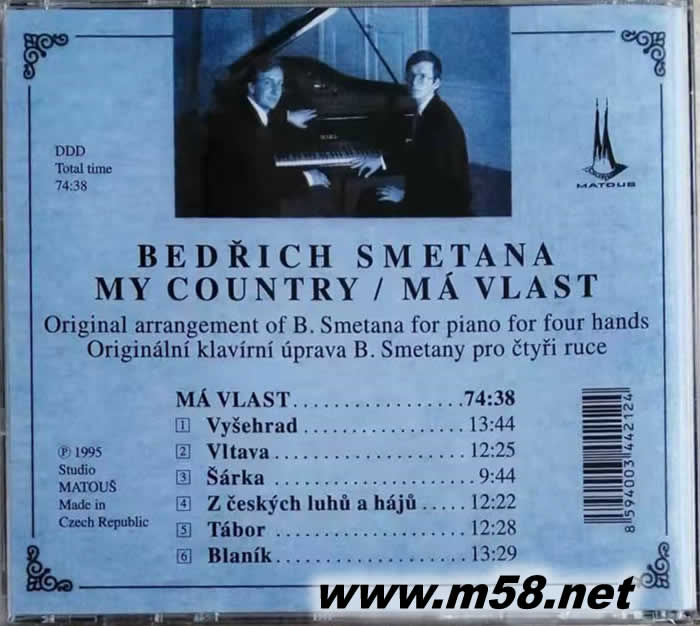 我的祖國(guó)Smetana: My Country for 4 Hands(鋼琴四手聯(lián)彈)my country專輯背面圖片