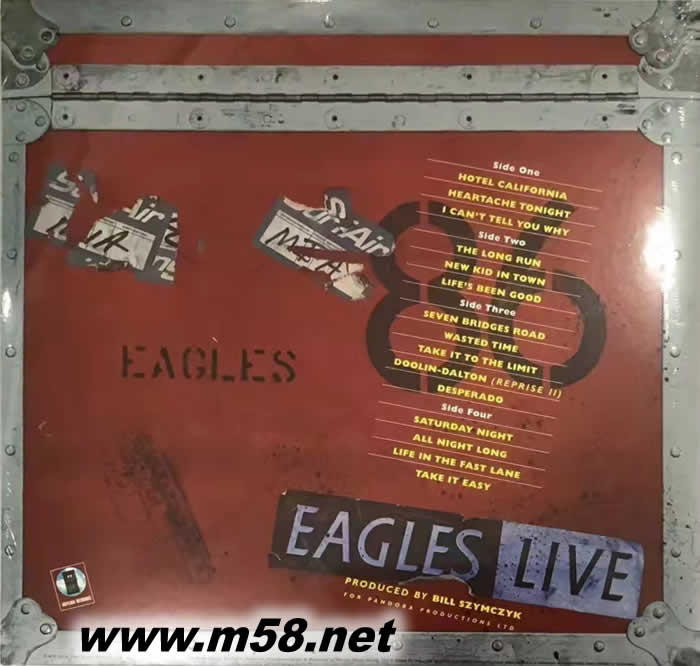 EAGLES LIVE 86 黑膠專輯背面圖片
