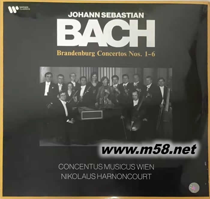 巴哈:布蘭登堡協奏曲集 哈農庫特 BACH: BRANDENBURG CONCERTOS MNIKOLAUS HARNONCOURT 黑膠專輯正面圖片