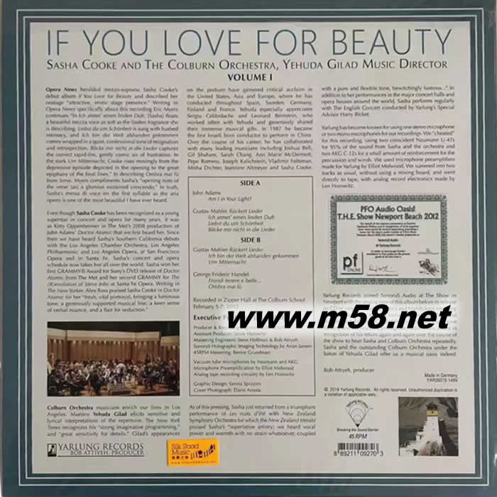 若你因美麗而愛 第1輯 If You Love For Beauty Vol.1 45轉(zhuǎn) 黑膠專輯背面圖片