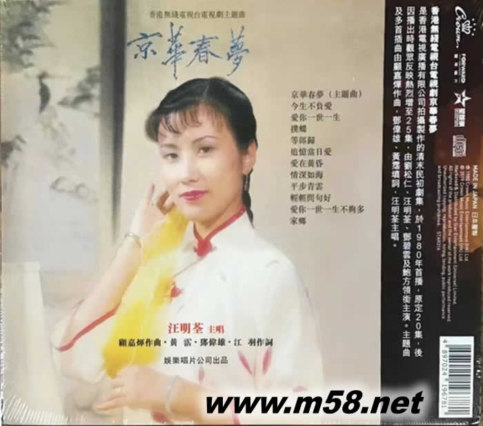 京華春夢專輯背面圖片
