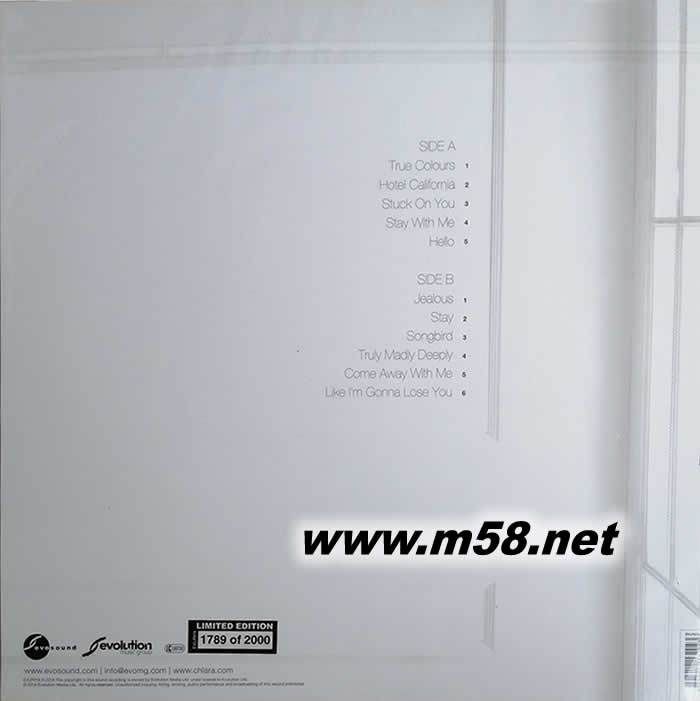 時光愛戀 卡兒 Chlara: In A Different Light 黑膠 限量版專輯背面圖片