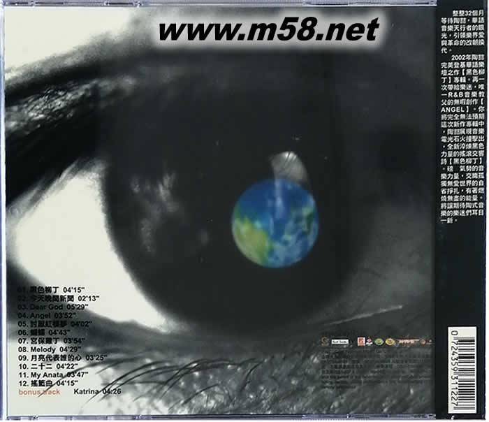 黑色柳丁專輯背面圖片