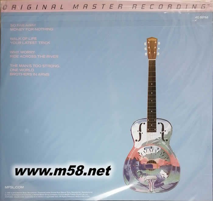 Brothers In Arms 45轉 雙黑膠 限量版專輯背面圖片