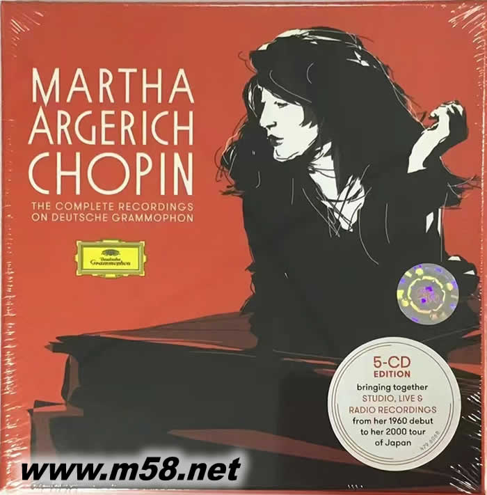 阿格麗希七十五歲大壽-- DG蕭邦錄音全集紀(jì)念 J.S.Bach: Die Cellosonaten 鋼琴協(xié)奏曲 5CD套裝專輯正面圖片